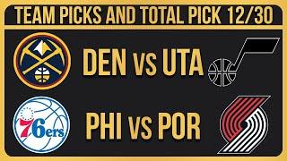 NBA Picks Today 12/30/2024 NBA Picks and Predictions NBA Bets Today