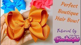 Perfect twisted boutique hair bow tutorial! How to make hair bows. DIY  laços de fita: