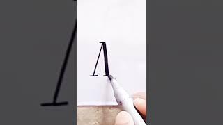 How to write letter AK in calligraphy art.Amazing AK calligraphy tutorials of art.#shorts #viral