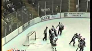 Oct 18, 1991 Wayne Doucet vs Kirk Tomlinson Capital District Islanders vs Adirondack Red Wings AHL