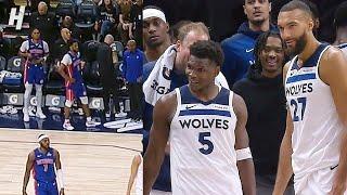 Anthony Edwards MOCKING Malik Beasley’s celebration after the Timberwolves win vs Pistons