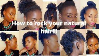 SIMPLE AND EASY NATURAL HAIRSTYLES ON 4C HAIR 2020 | Beginner friendly no gel, no laid edges