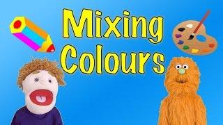 CHILDREN'S MIXING COLOURS SONG | MIXING COLORS SONG | Mr Eddy Spaghetti - MIXING COLOURS