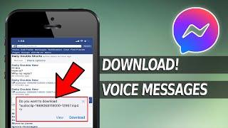 How to Save Voice Messages from Facebook Messenger on iPhone?