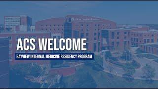 Rising Chiefs Welcome to Johns Hopkins Bayview Internal Medicine Residency Applicants