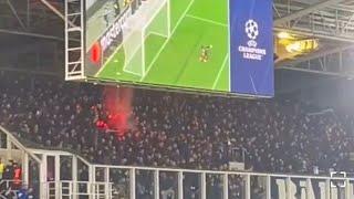 Away Ultras Bad Blue Boys at Stadion Tehelne Pole | UCL Slovan Bratislava vs GNK Dinamo Zagreb 1:4