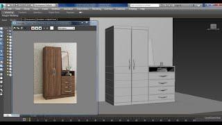 3dsMax Tutorials, Tutorial on Modeling a Multipurpose Wardrobe (Almirah) in 3dsmax ( For Beginners )