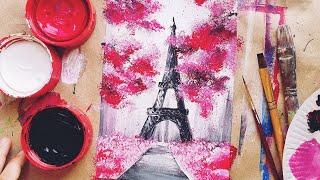 SPRING IN PARIS | Three colors | Easy to draw!