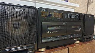 Sony CFS-710S короткий обзор старой магнитолы из 90-х с удивительно отличным звуком!