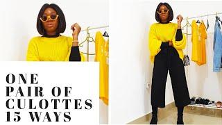 ONE PAIR OF CULOTTES STYLED IN 15 WAYS | OUTFIT IDEAS |SIMBBYFABGIRL |2020 | HOW TO STYLE| LOOKBOOK