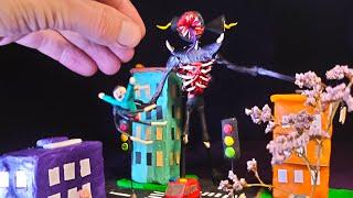 How to make Diorama KING OF SIREN HEAD from Modelling Clay plasticine