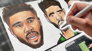 Jayson Tatum Drawn In 7 WILD Art Styles! 