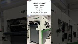 For Sale: Bobst SP 104 ER Die Cutting Machine