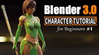 Blender Character Modeling Tutorial - For Absolute Beginners - Part 1