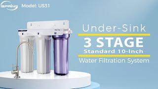 Top Seller | iSpring US31 Under Sink Drinking Water Filtration System | 3-Stage, High Capacity