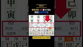 왕초보도 알수있는 사주보는법(원광만세력)[용한사주]#재미#운세#사주