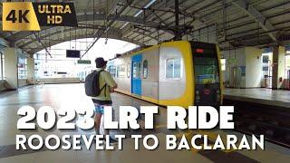 [4K] Riding LRT-1 from Roosevelt to Baclaran Station | 2023