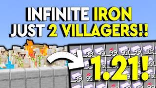 BEST INFINITE IRON FARM 1.21 Minecraft Bedrock - MCPE/Xbox/PS4/Nintendo Switch/Windows 10