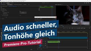 Audio schneller machen, Tonhöhe beibehalten – Premiere-Pro-Tutorial