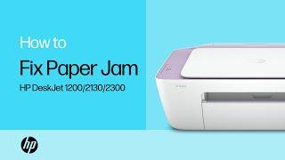 Fixing a Paper Jam on the HP DeskJet 1200, 2130, and 2300 All-in-One Printer Series | HP Printers