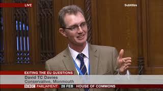 David Davies MP at Exiting the EU Questions