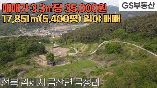 [김제토지매매] 금산면 금성리 17,851㎡(5,400평) 임야 매매 (물건번호1149번)