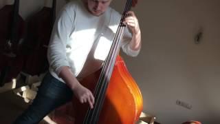 Andrey Krymov — Double Bass Lesson — Exercise for right hand and left hand