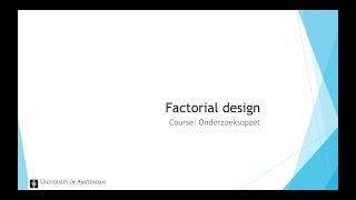 Factorial Designs