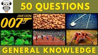 General Knowledge Quiz Trivia #194 | James Bond, Pistachio Nut, Pin, Leave of Fern, Athletic, Spider