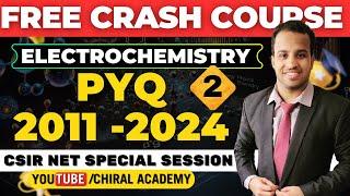 CSIR NET PYQ Electrochemistry Part 2 (2011-2024) | Chiral Academy