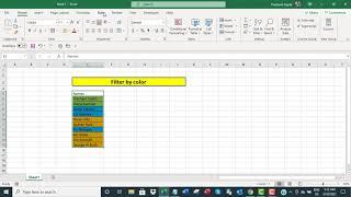 Excel: filter by color