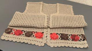 ÇOK İSTEK ALAN MOTİFLİ YELEK 2.BÖLÜM MOTİF EKLEMESİ #örgü#handmade#knitting #design #yelekyapılışı