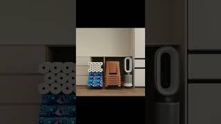 Fridge Wall Design with Built-In Cabinet Setup | Modern Kitchen Layout 2025 