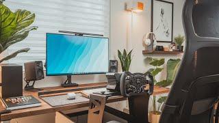 I Built A MINIMAL Desk Setup for Productivity + Sim Racing (Gaming)