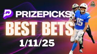 NFL PRIZEPICKS TODAYPROP PICKS1/11/25 BEST BETS