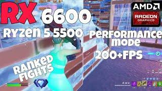 Fortnite chapter 4 season 2 Ranked Fights| RX 6600-Ryzen 5 5500 | Performance mode