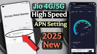 Jio4G/5G APN Setting 2025  Jio Network problem Solution  Jio4G internet Speed increase