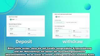 CoinEx: Anleitung zur Einzahlung