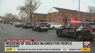 Weekend of violence injures five in Harrisburg