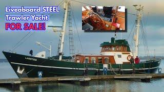 €390K STEEL Liveaboard Trawler Yacht (The ONLY ONE Of Its Kind) FOR SALE!