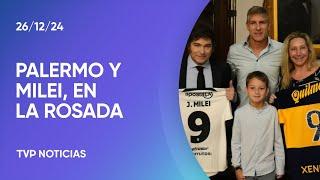 Martín Palermo visitó a Javier Milei en la Casa Rosada