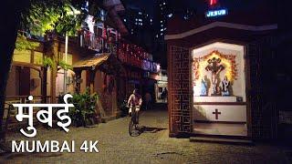 MUMBAI Night Walking Tour  - Girgaon After Dark - India Walking Tour 4K HDR