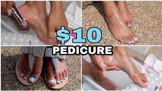 DIY $10 Pedicure Using Dollar Tree Items Only!