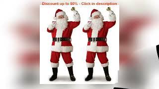 Santa Claus Clothes Christmas Men Adult Christmas Cosplay Costume Christmas Santa Claus Costume C