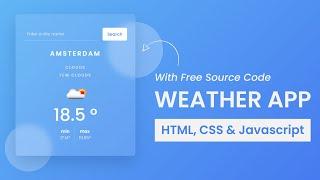 Weather App With Javascript | Javascript Project With Source Code