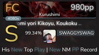 [8.28⭐] SWAGGYSWAGSTER | ICDD - Yomi yori Kikoyu [Kurushimi] 99.34% {980pp FC} - osu!