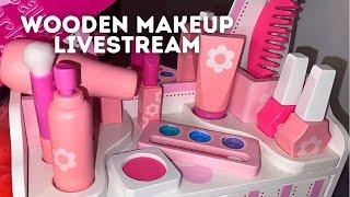 ASMR| Applying Wooden Makeup on You Livestream (DARK, personal attention, makeup, nails, spa)