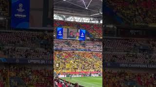  Dortmund fans react to the big screen... Mourinho to Klopp! #UCLfinal