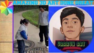 3D Art Paint, Drawing 3D Art On The RoadFor Fun ,How to Draw 3D Art