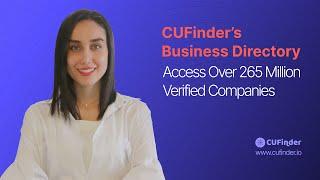 CUFinder’s Business Directory  Access Over 265 Million Verified Companies